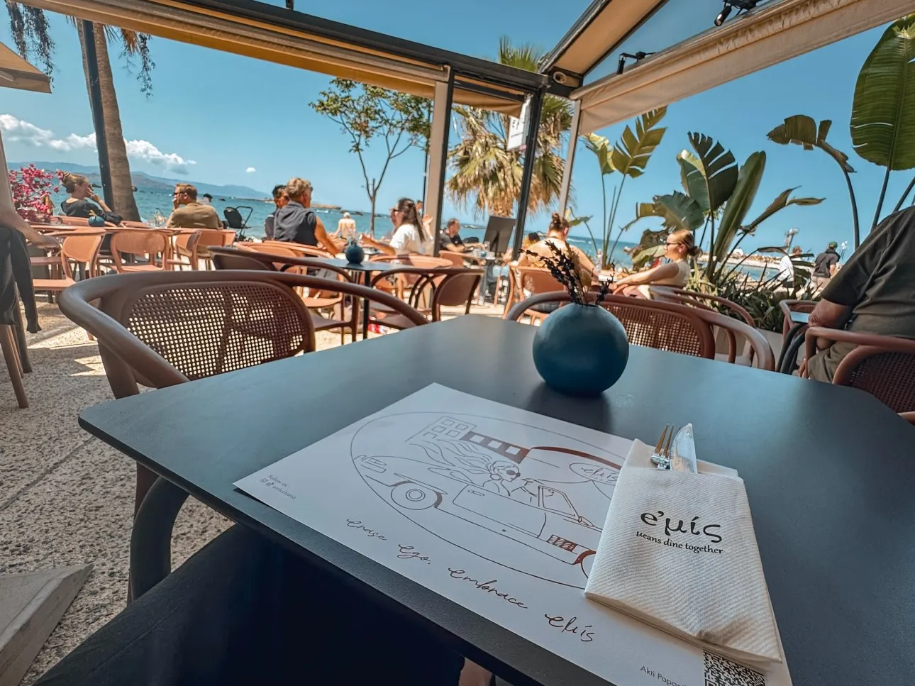 beach cafe emis nea chora, chania