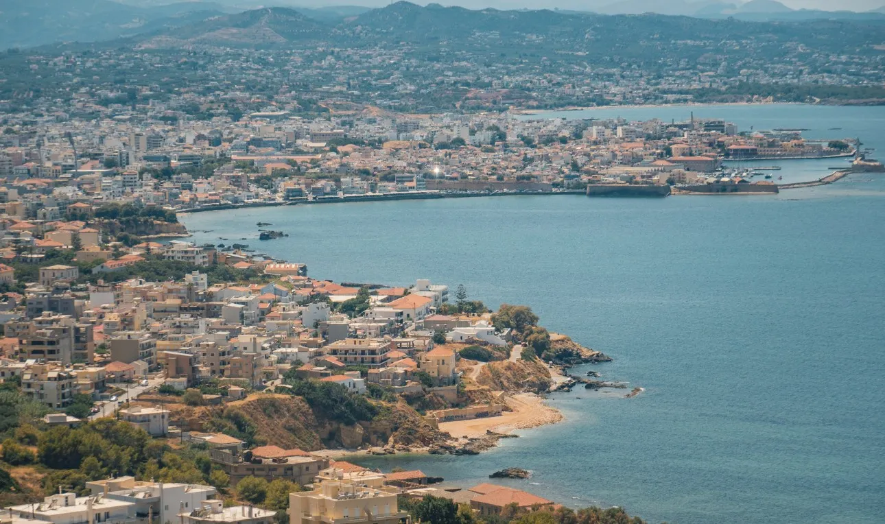 view of chania from Koukouvaya Cafe