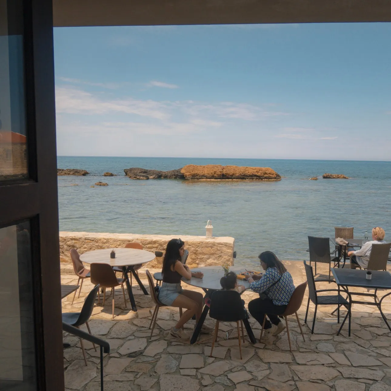 view from Tabakaria cafe chania