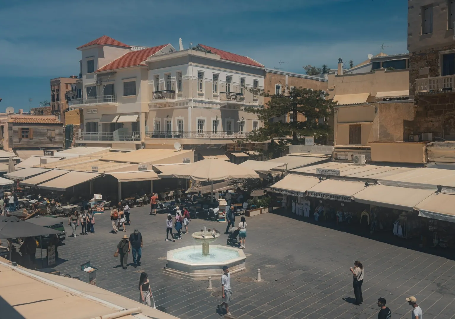 Eleftherios Venizelos Square - the main square in chania old town 