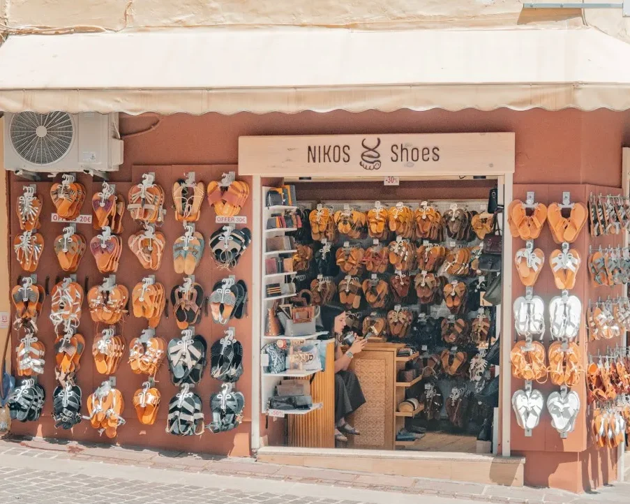 nikkos sandals shops to visit in chania old town