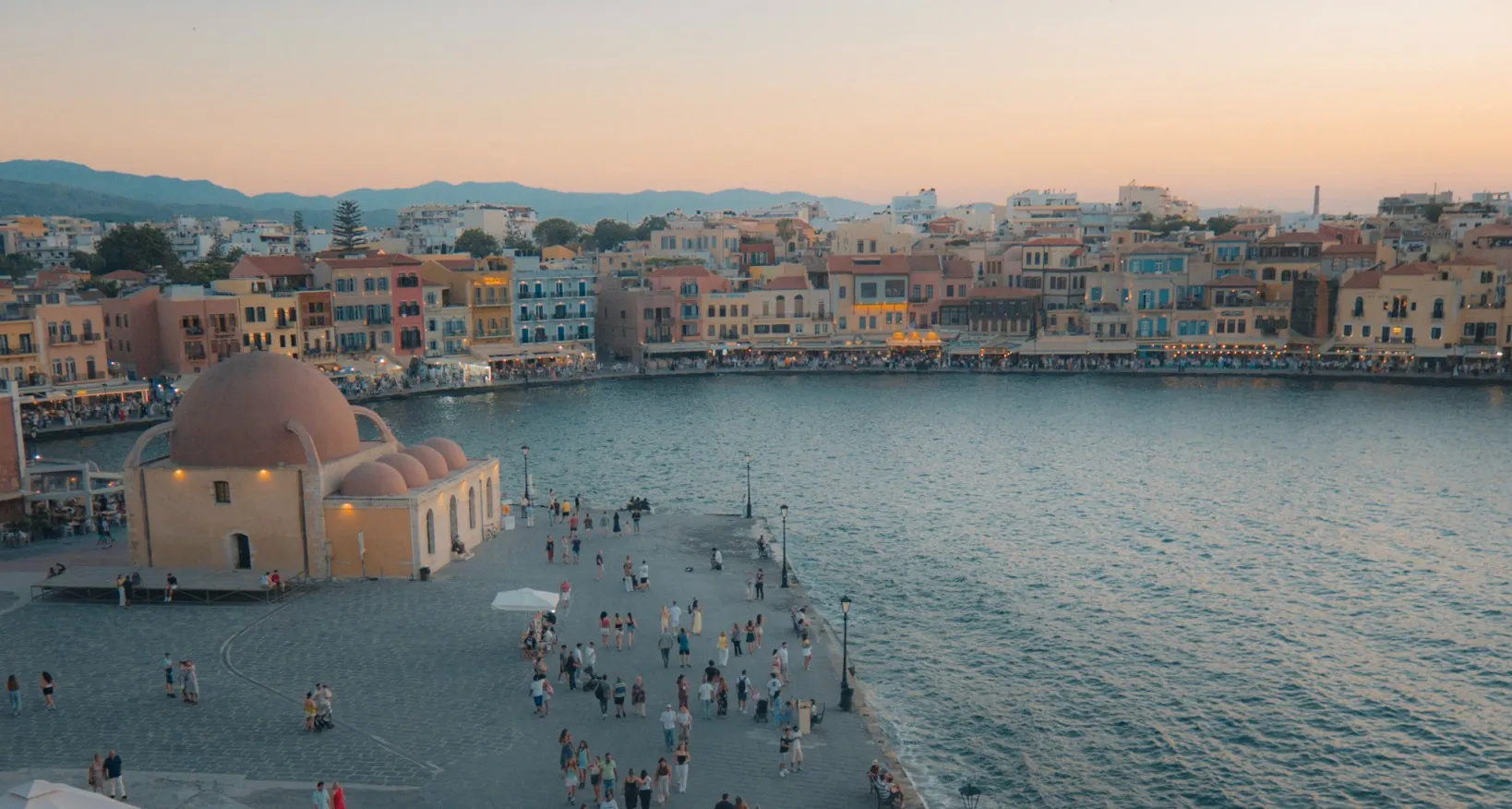 venetian harbour at sunset