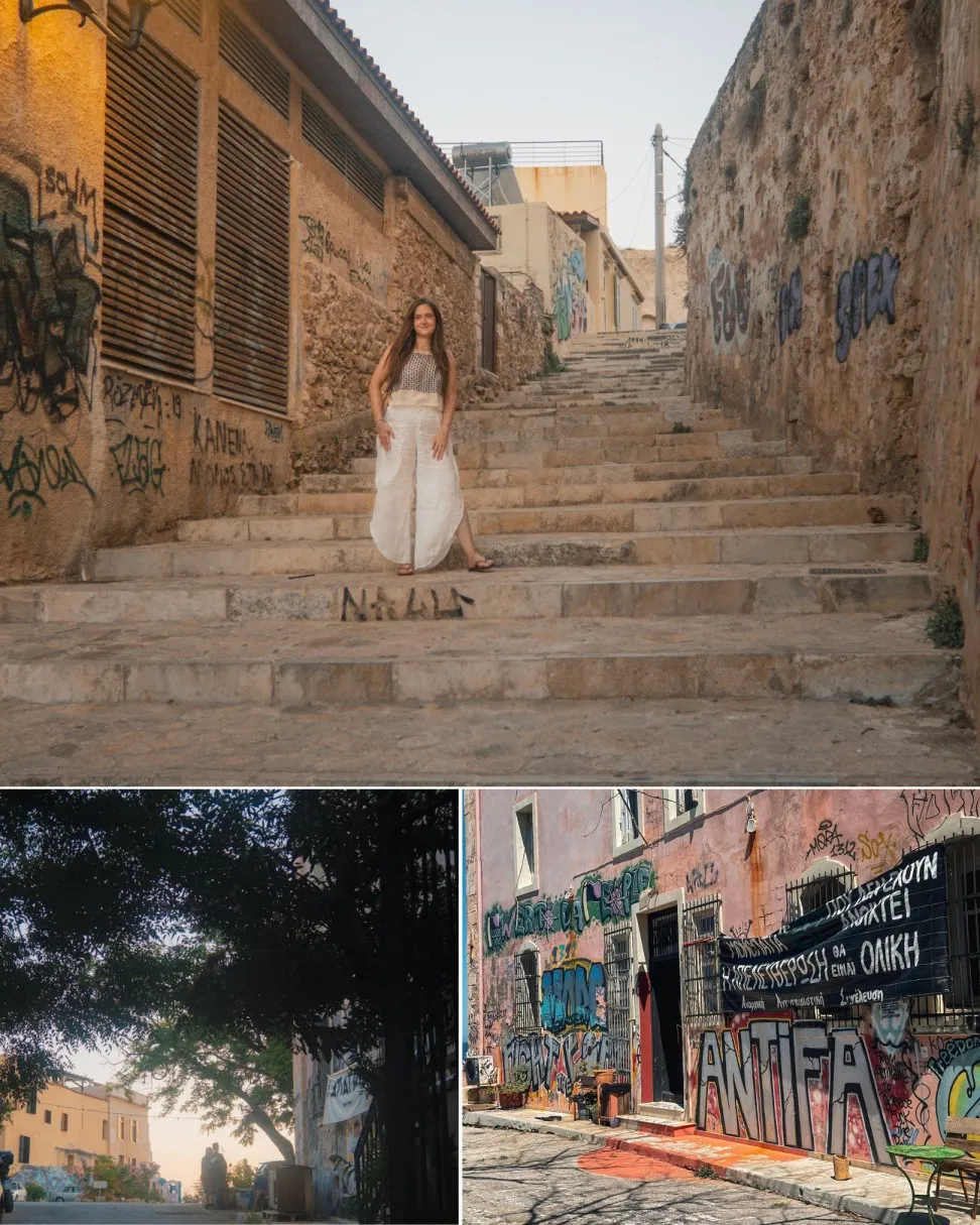 collage of how to get to the rosa occupy chania
