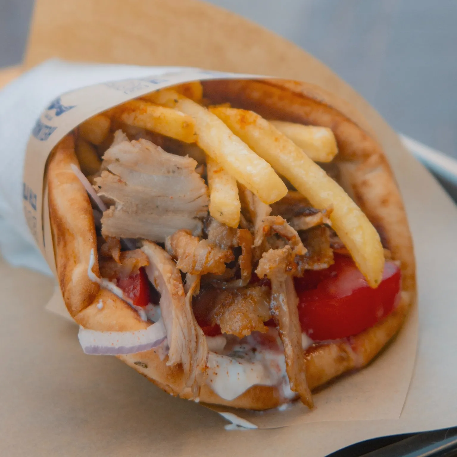 pork gyros pita 9str food for all, chania