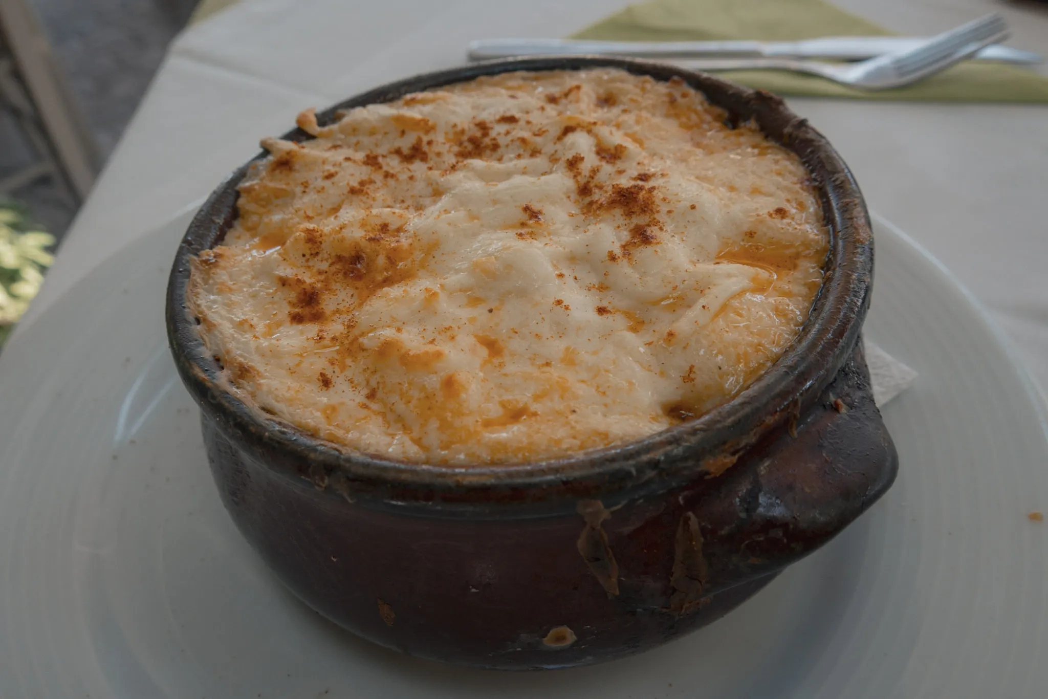 Moussaka in a baking dish