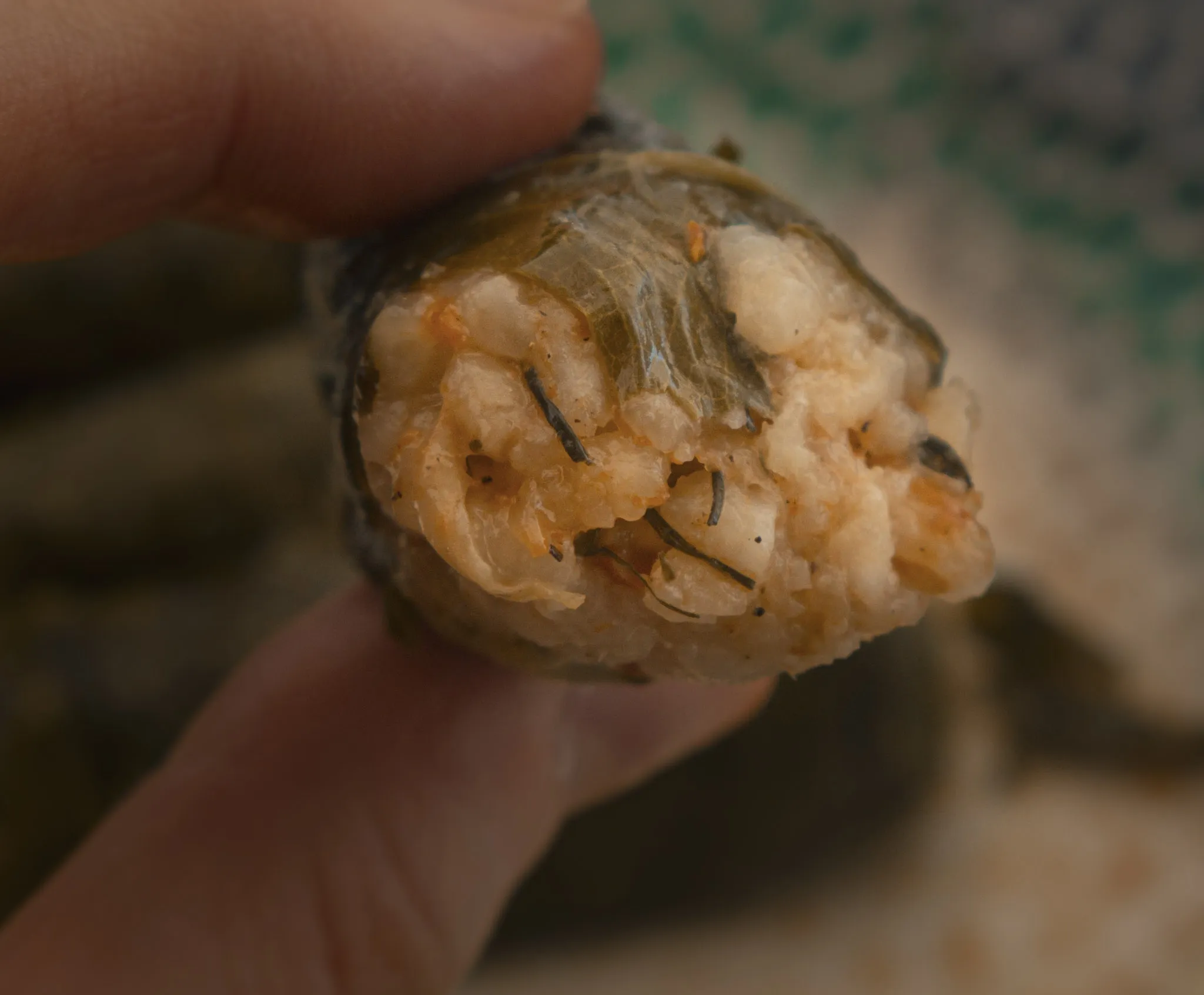 the inside of Dolmades