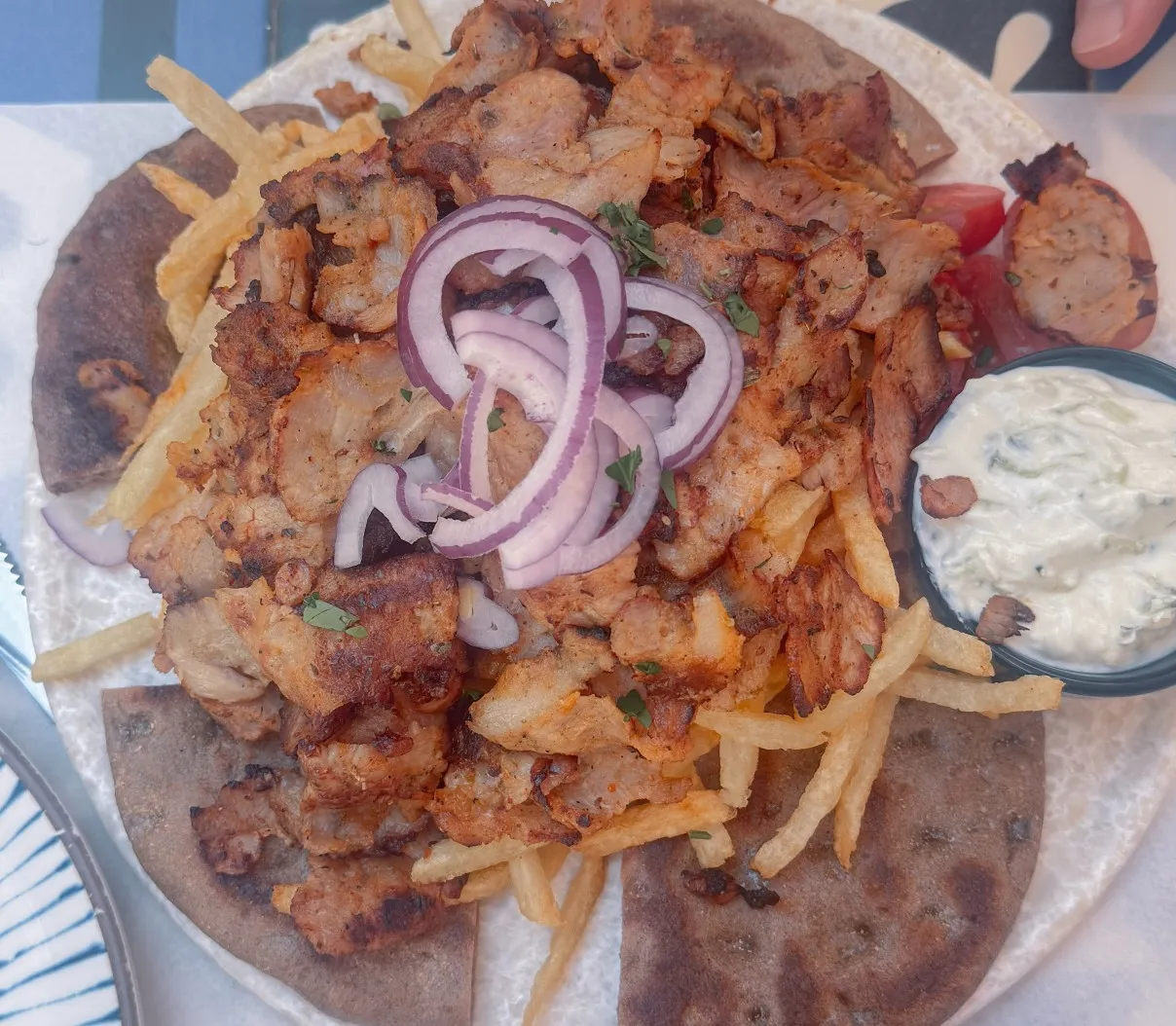 gyros plate from Thombori, chania crete