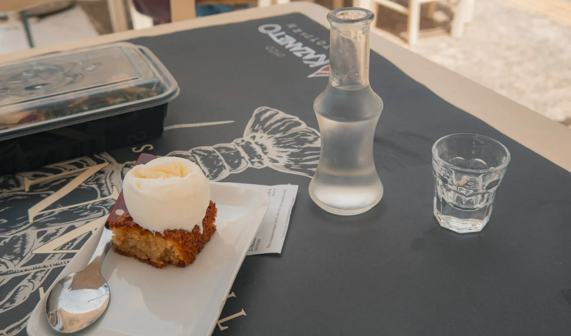 free raki and dessert crete